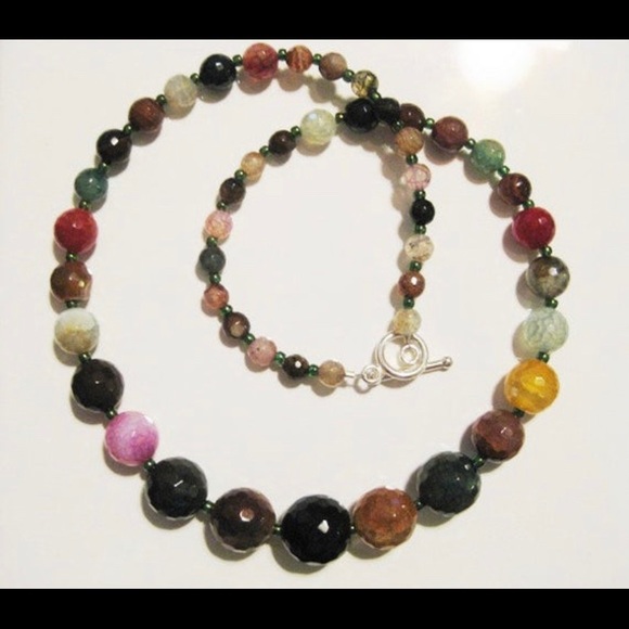 Jewelry - Rainbow fire agate necklace